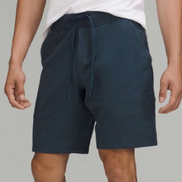 Lululemon Men’s City Sweat Short Shorts Heathered True Navy Comfy Athleisure Run - Picture 1 of 14